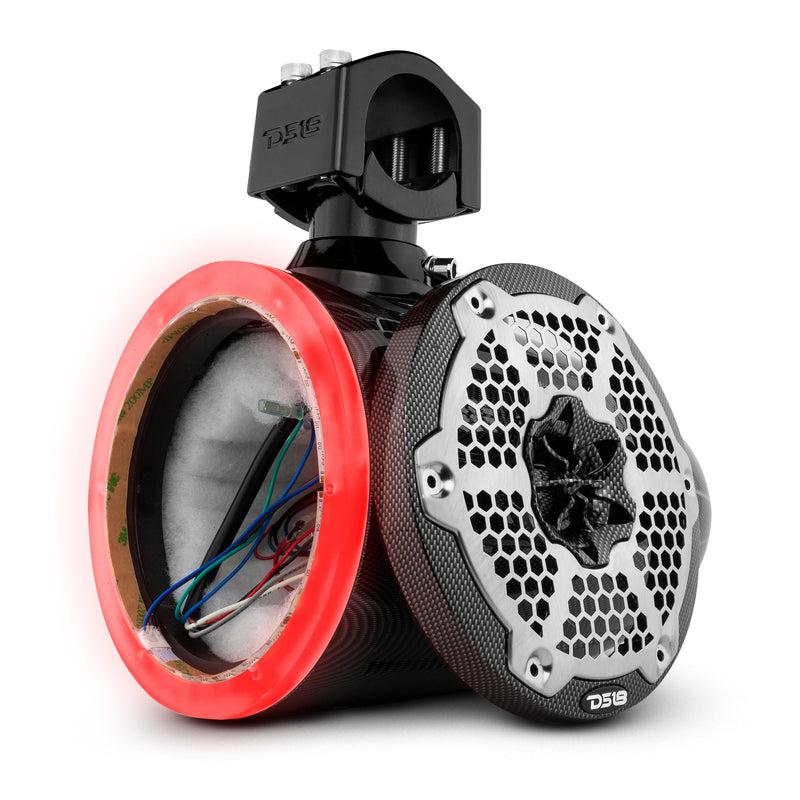 Load image into Gallery viewer, NXL 6.5" Marine and Powersports Empty Tower LED RGB Lights -Black Carbon Fiber
