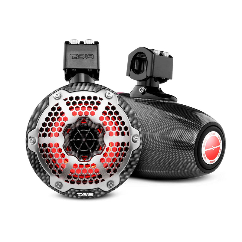 Load image into Gallery viewer, NXL 6.5" Neodymium Marine and Powersports Towers with Built-in Passive Radiator, 1" Driver and LED RGB Lights 150 Watts Rms