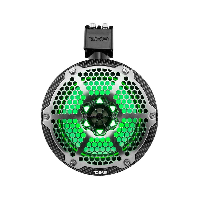 Load image into Gallery viewer, NXL 8" Marine and Powersports Towers LED RGB Lights 125 Watts Rms - Black Carbon Fiber
