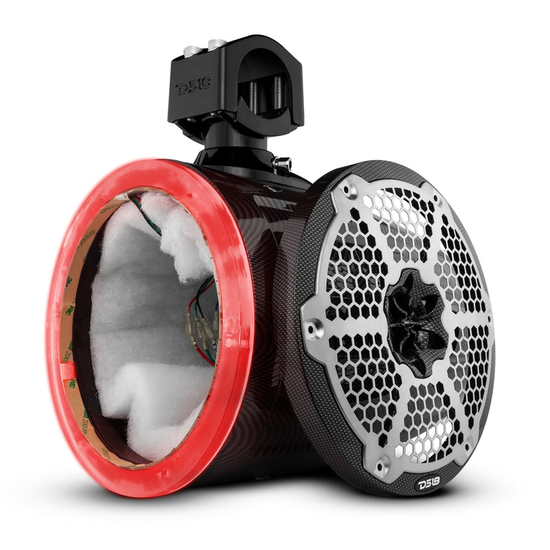 Load image into Gallery viewer, NXL 8" Marine and Powersports Empty Tower LED RGB Lights -Black Carbon Fiber