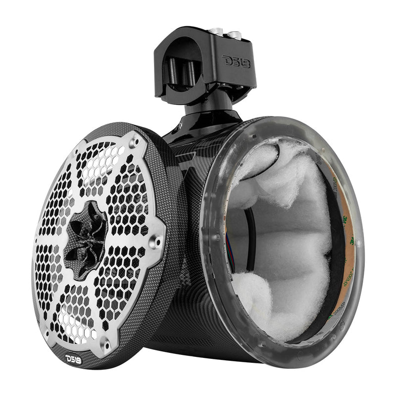 Load image into Gallery viewer, NXL 8" Marine and Powersports Empty Tower LED RGB Lights -Black Carbon Fiber