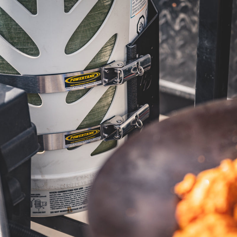 Load image into Gallery viewer, Shasta LOCKER Bracket for 20 lb steel and 17, 22 lb Viking propane tanks