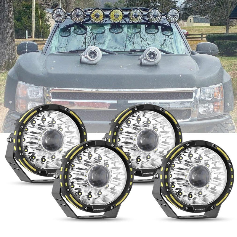 Load image into Gallery viewer, (2pcs/4pcs set) 7 Inch 230W 33332LM 360-PRO Series Custom Lens Offroad LED Driving Lights for 2008 Chevy Silverado 1500 Chevy Silverado 2500 3500