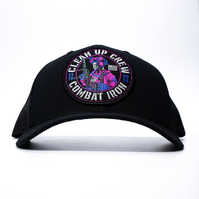 Load image into Gallery viewer, Clean Up Crew Miami Patch Mid-Profile Mesh Snapback Hat