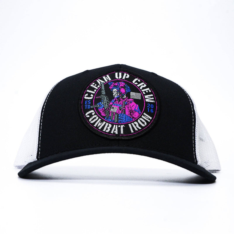 Load image into Gallery viewer, Clean Up Crew Miami Patch Mid-Profile Mesh Snapback Hat