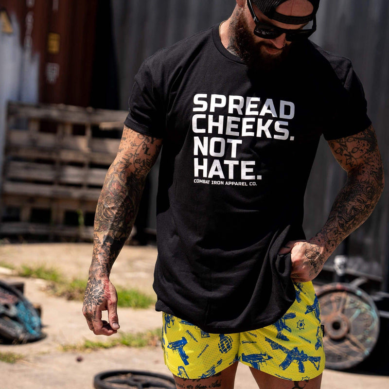 Load image into Gallery viewer, Spread Cheeks. Not Hate. Men's T-Shirt