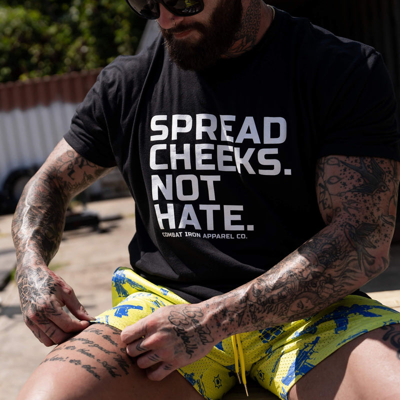 Load image into Gallery viewer, Spread Cheeks. Not Hate. Men's T-Shirt