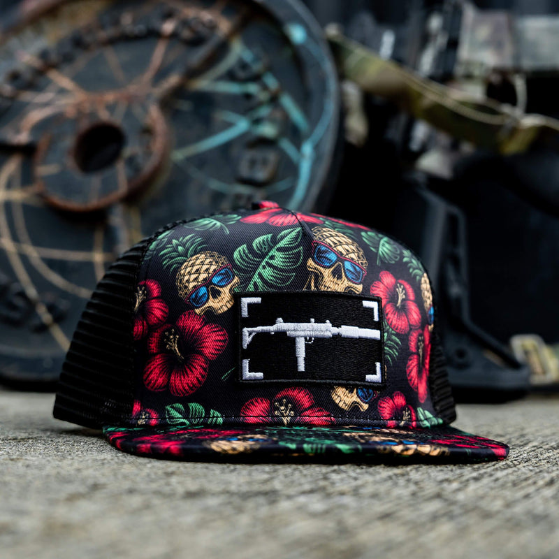 Load image into Gallery viewer, Uzi Patch Black Pineapple Express Flatbill Snapback Hat