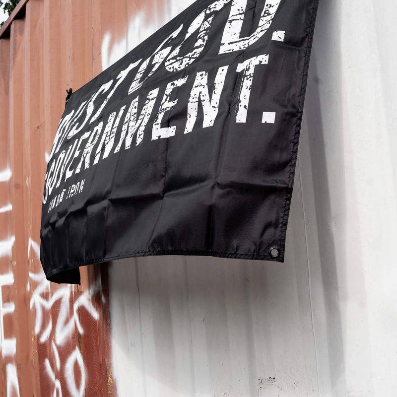 Load image into Gallery viewer, Trust God. Not Government. Distressed 3' X 5' Wall Flag