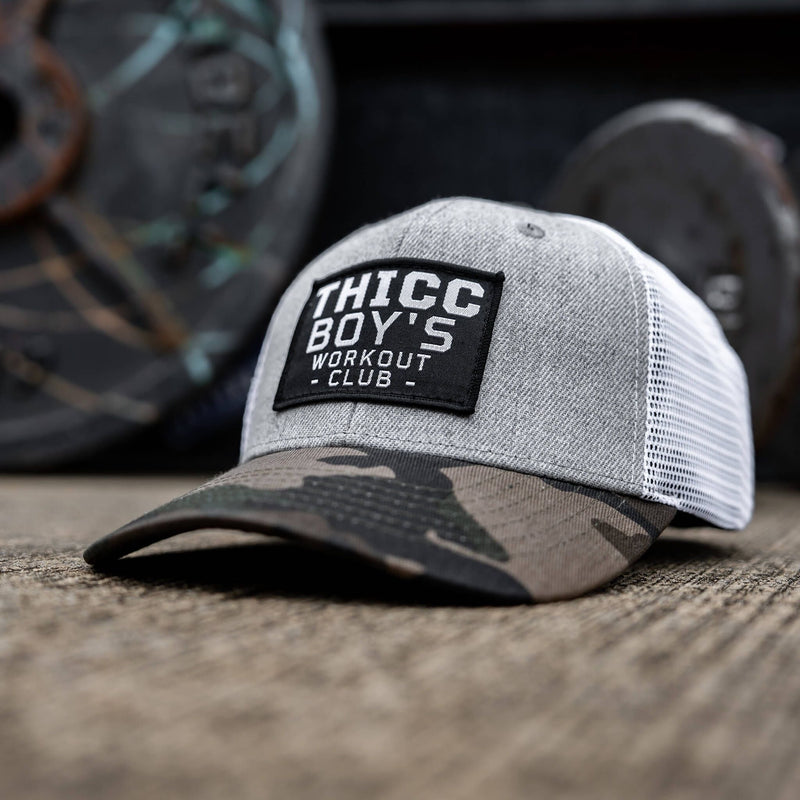 Load image into Gallery viewer, Thicc Boys Workout Patch Snapback Hat