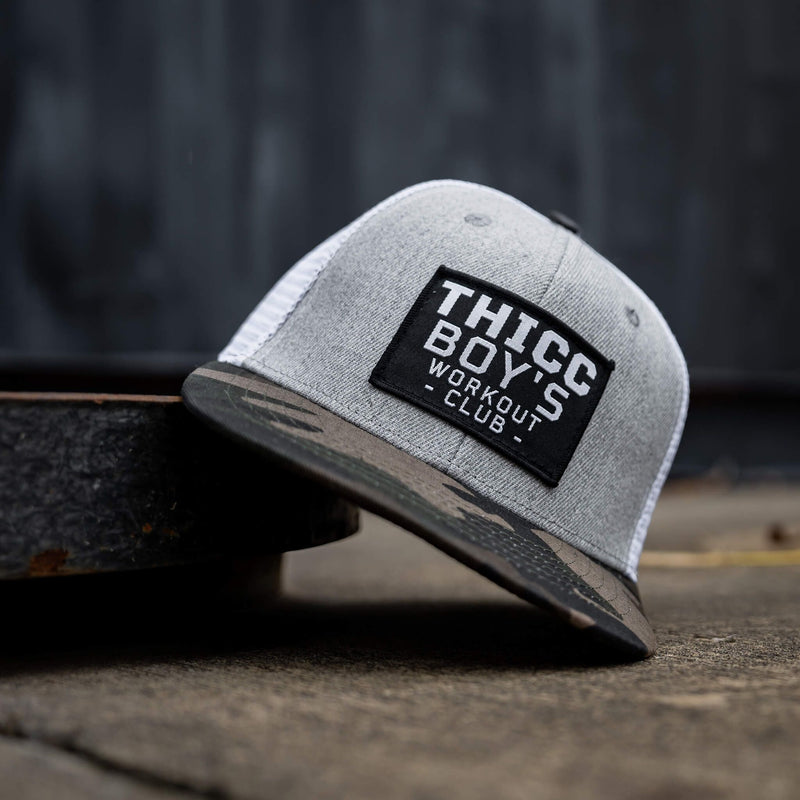 Load image into Gallery viewer, Thicc Boys Workout Patch Snapback Hat