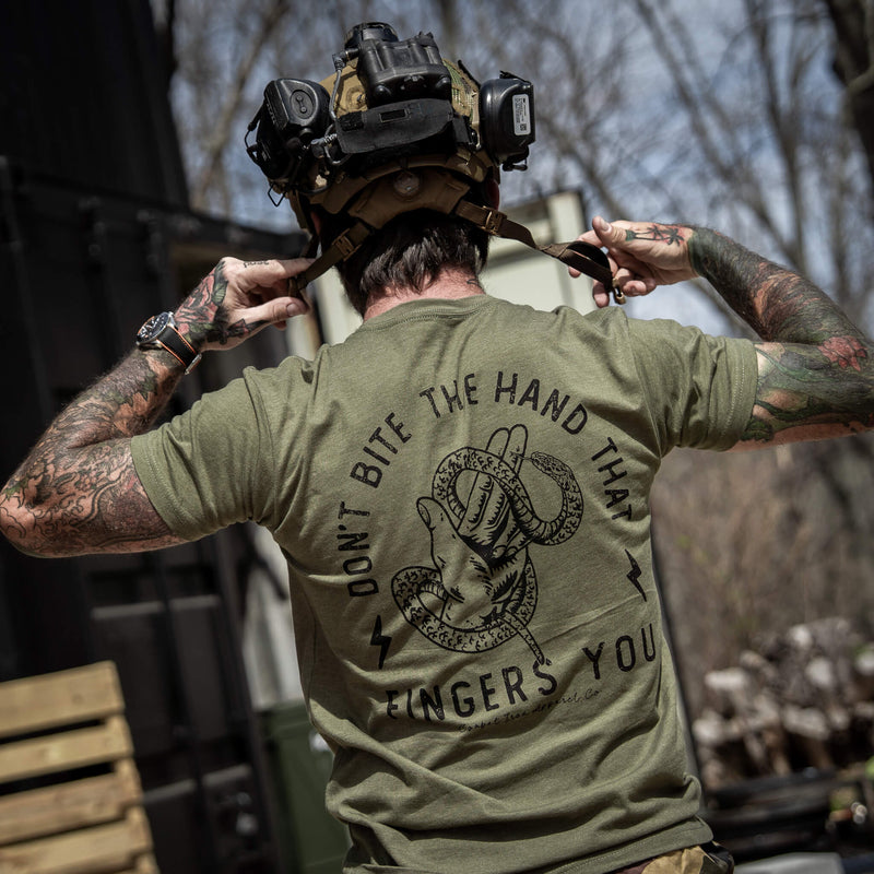 Load image into Gallery viewer, Don't Bite The Hand That Fingers You Men's T-Shirt
