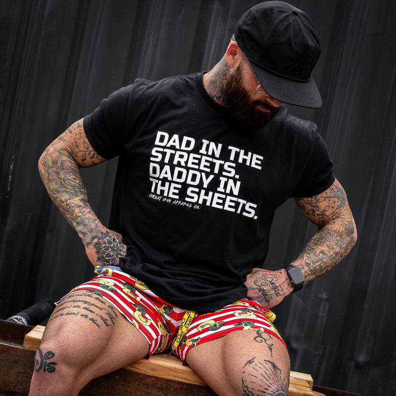Load image into Gallery viewer, Dad in the Streets. Daddy In the Sheets. Men's T-Shirt