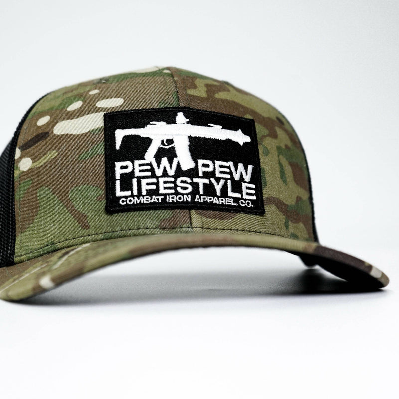 Load image into Gallery viewer, Pew Pew Lifestyle Patch Mid-Profile Snapback Hat
