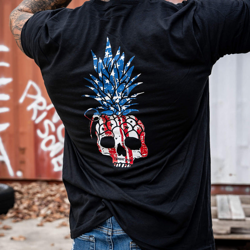 Load image into Gallery viewer, American Flag USA Pineapple Grenade Men's T-Shirt