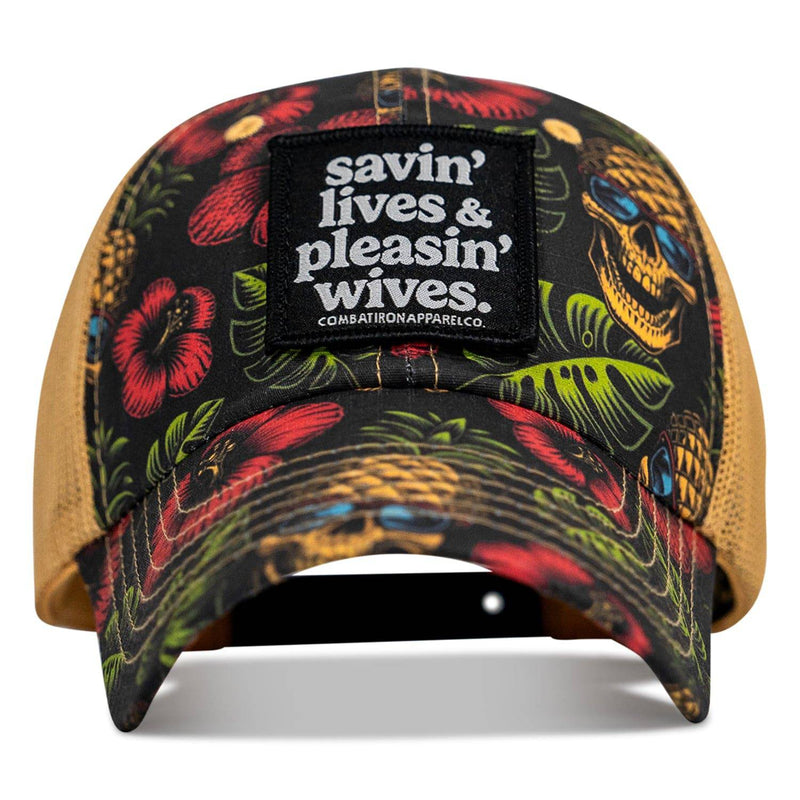 Load image into Gallery viewer, Ripstop Savin' Lives & Pleasin' Wives Patch Tactical Ripstop Mesh Snapback Hat