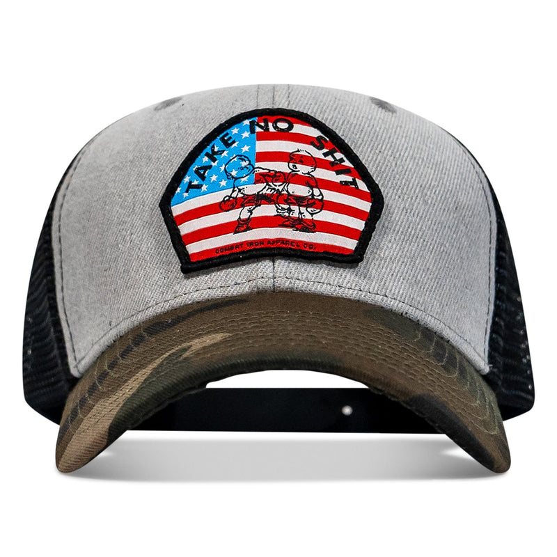 Load image into Gallery viewer, Take No Shit American Flag Patch SnapBack