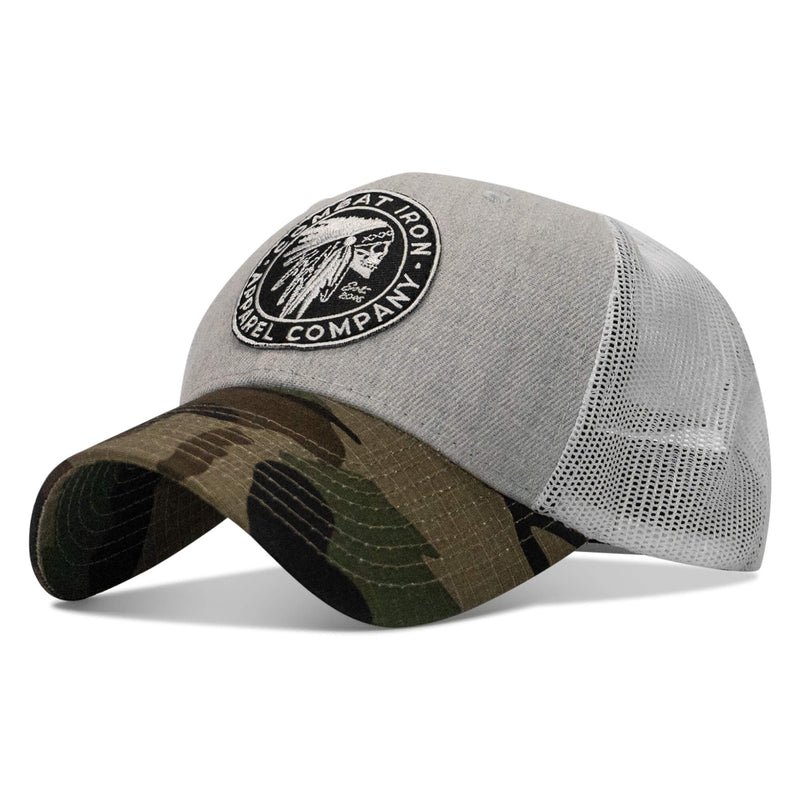 Load image into Gallery viewer, Indian Chief Skull Patch Snapback