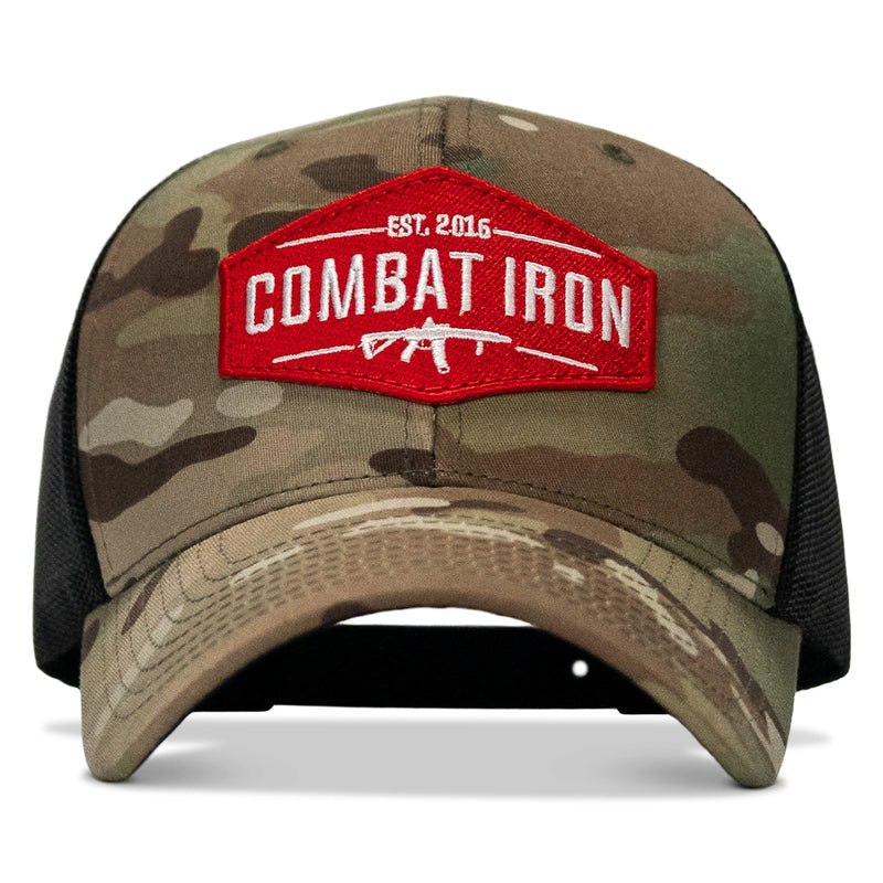 Load image into Gallery viewer, Original AR Red Patch Mid-Profile Mesh Snapback Hat
