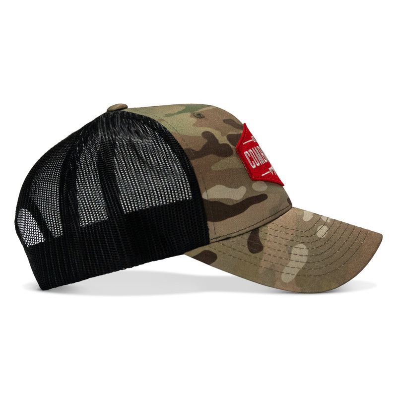 Load image into Gallery viewer, Original AR Red Patch Mid-Profile Mesh Snapback Hat