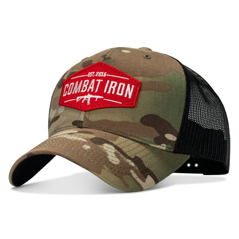 Load image into Gallery viewer, Original AR Red Patch Mid-Profile Mesh Snapback Hat