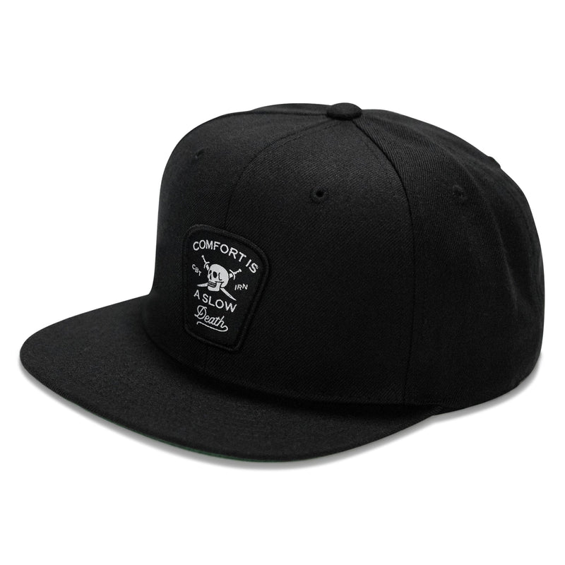 Load image into Gallery viewer, Comfort Is A Slow Death Patch Flatbill Snapback Hat