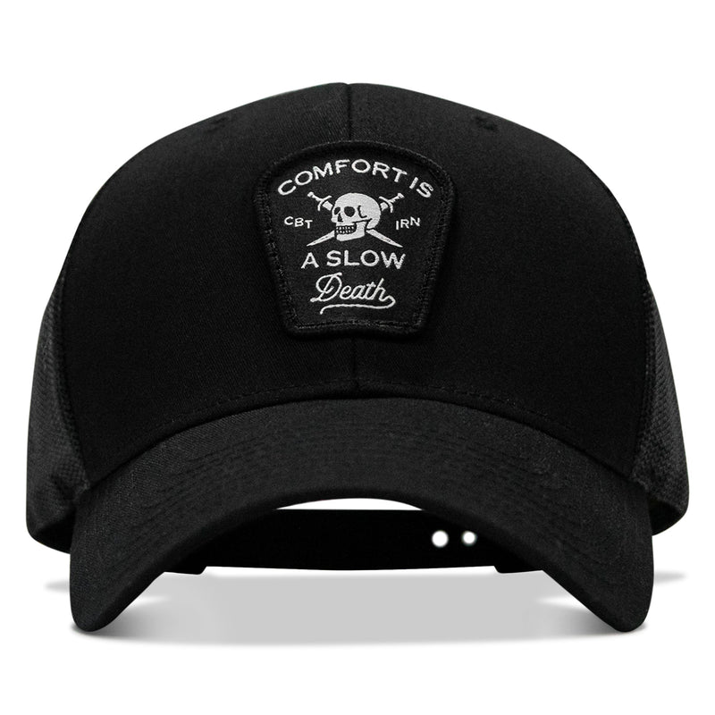 Load image into Gallery viewer, Comfort Is A Slow Death Patch Snapback Hat
