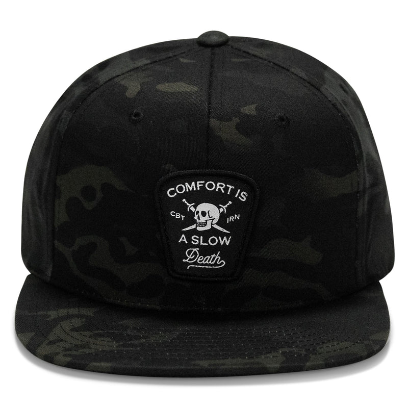 Load image into Gallery viewer, Comfort Is A Slow Death Patch Flatbill Snapback Hat