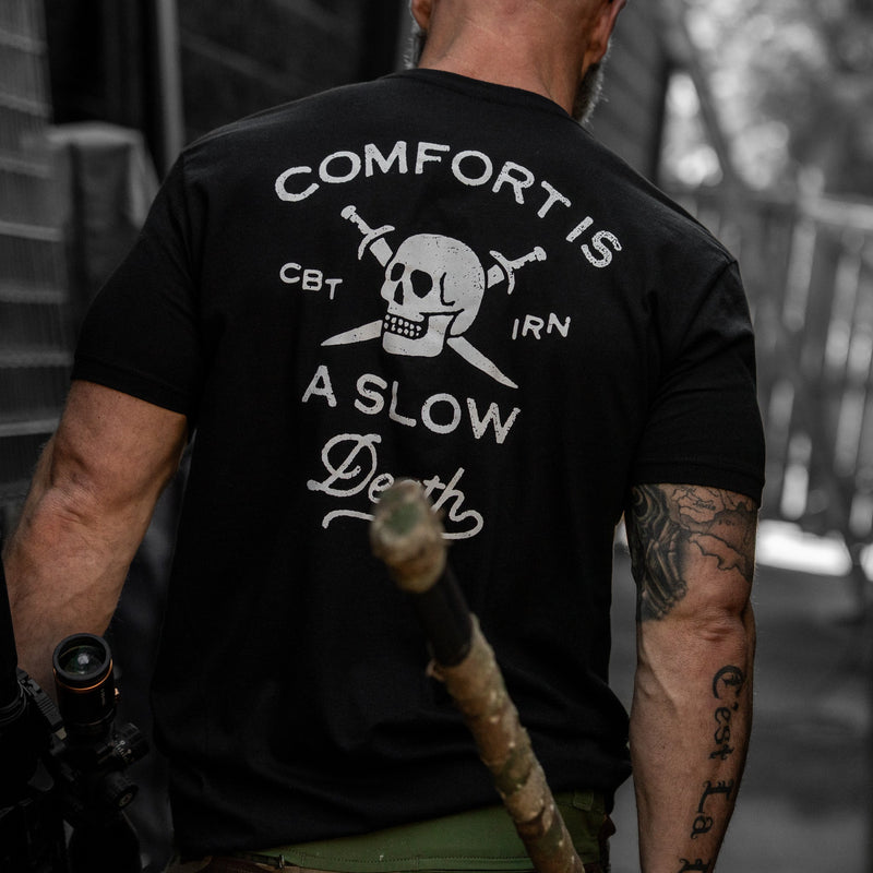 Load image into Gallery viewer, Comfort Is A Slow Death Men's T-Shirt
