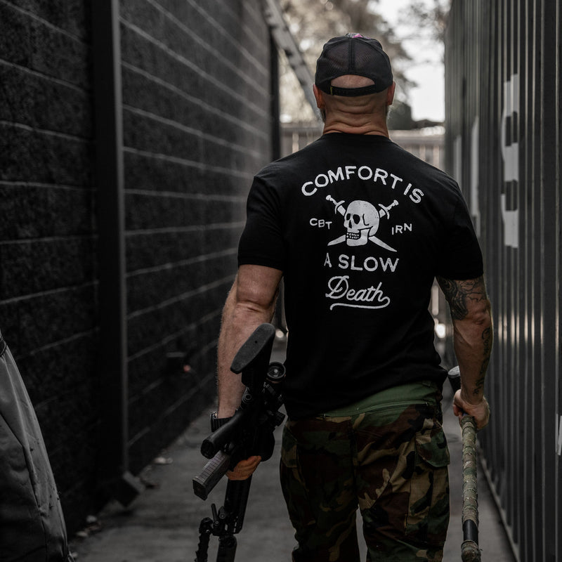 Load image into Gallery viewer, Comfort Is A Slow Death Men's T-Shirt