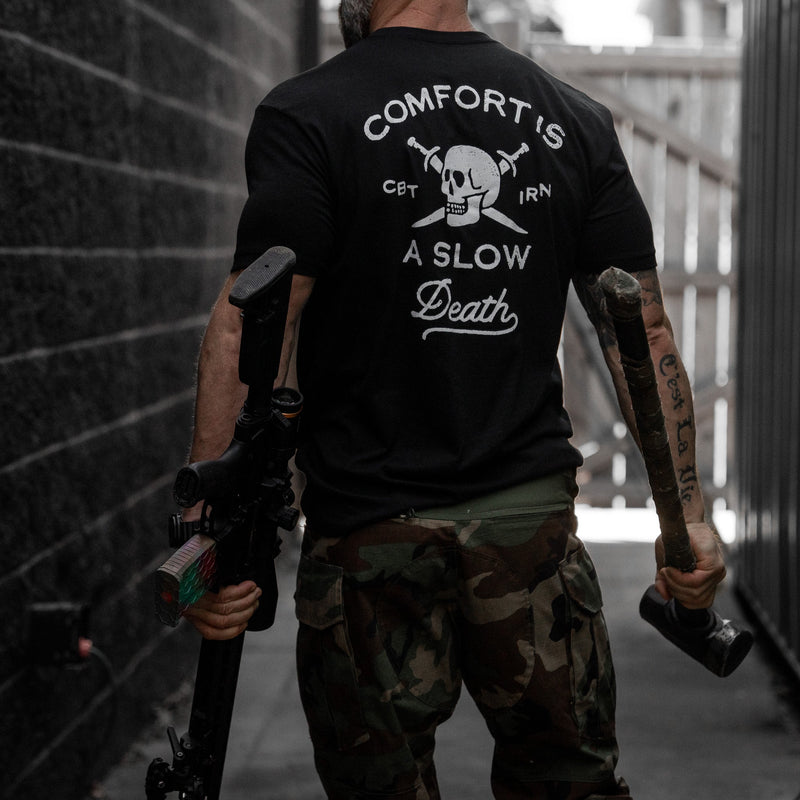 Load image into Gallery viewer, Comfort Is A Slow Death Men's T-Shirt