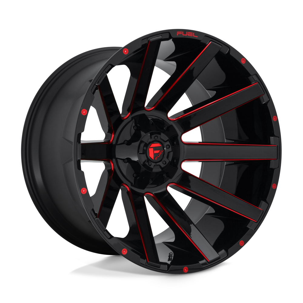 Fuel 1 Pc D643 Contra Gloss Black Red Tinted Clear