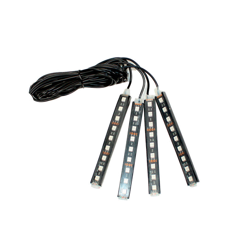 Load image into Gallery viewer, 4 Piece LED Strip Interior Car Light Kit