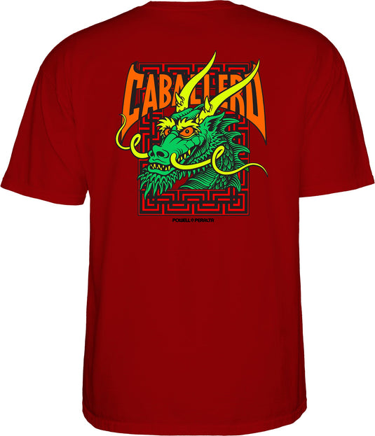 Powell Peralta Steve Caballero Street Dragon T-shirt - Garnet