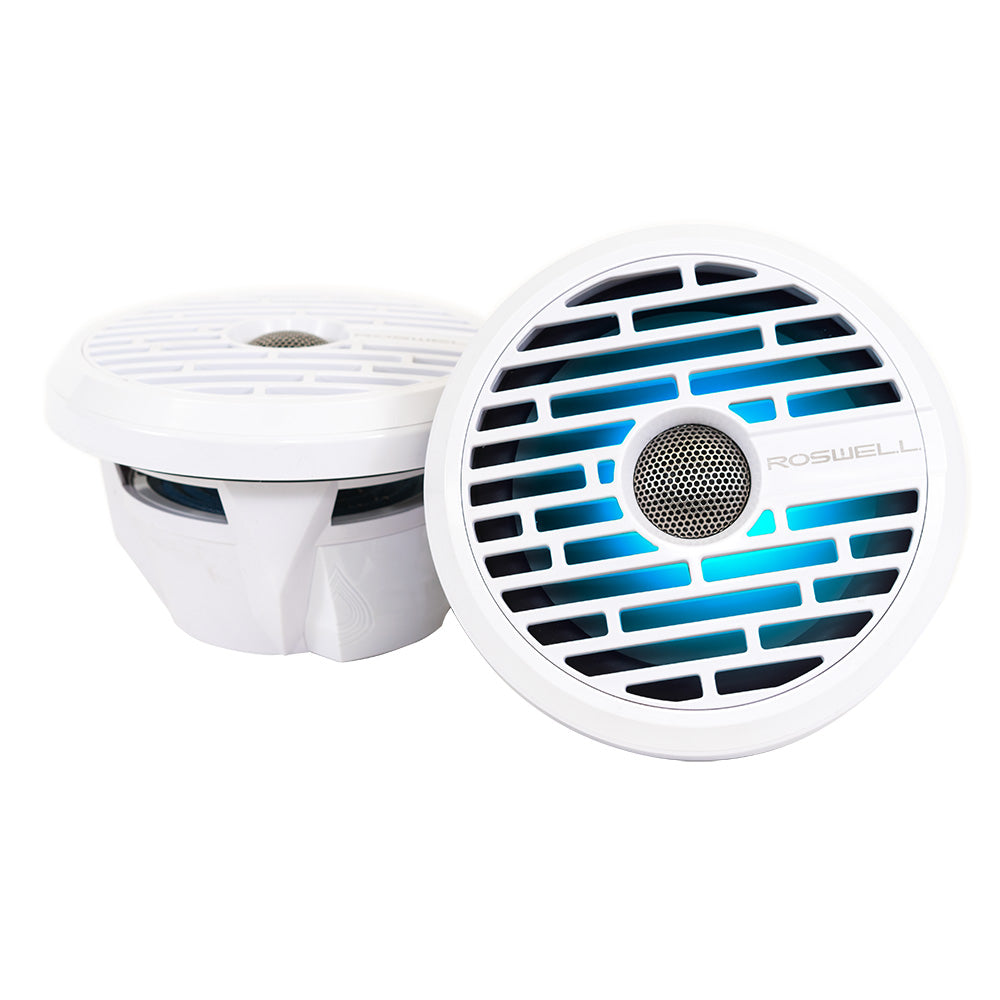 Roswell R1 7.7” Marine Speakers - White - 90W RMS & 180W Peak Power - Skoutley Outdoors LLC