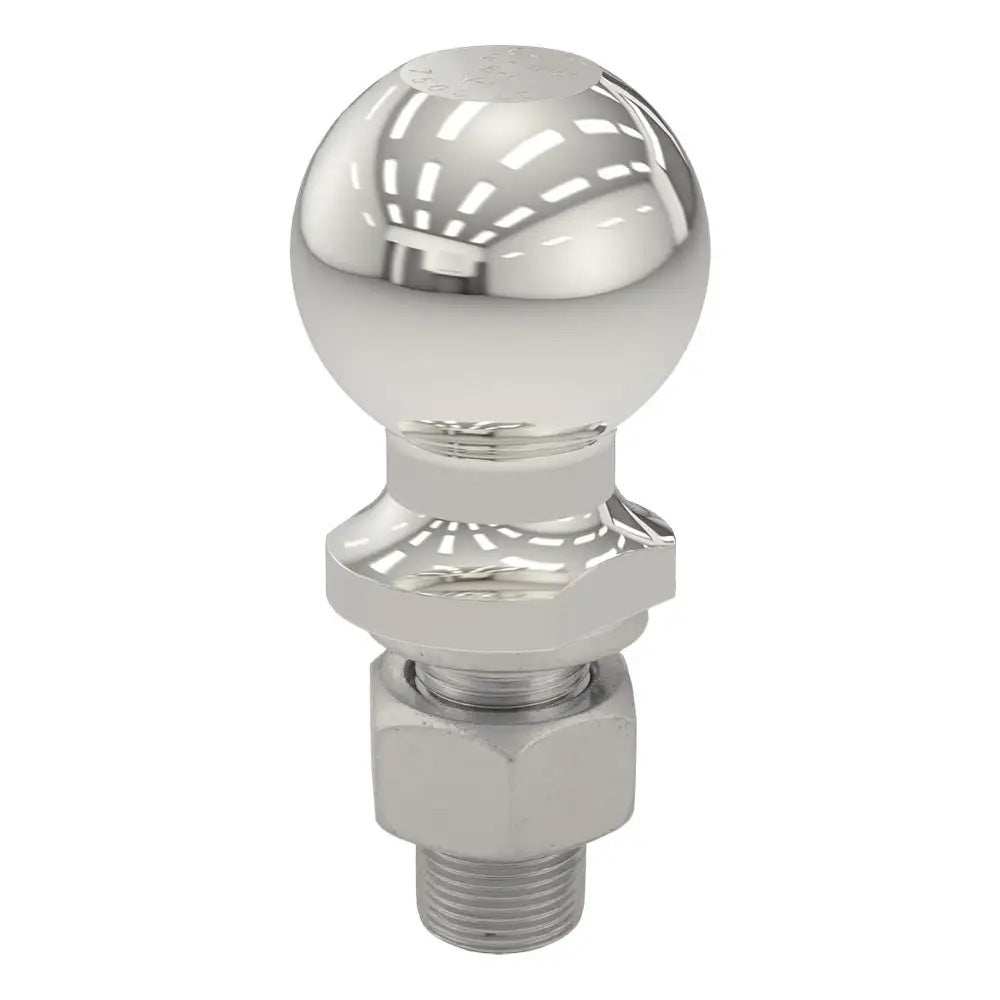 CURT 2-5/16" Trailer Ball - 1" x 2-1/8" Shank - 7,500 lbs - Stainless Steel - Skoutley Outdoors LLC