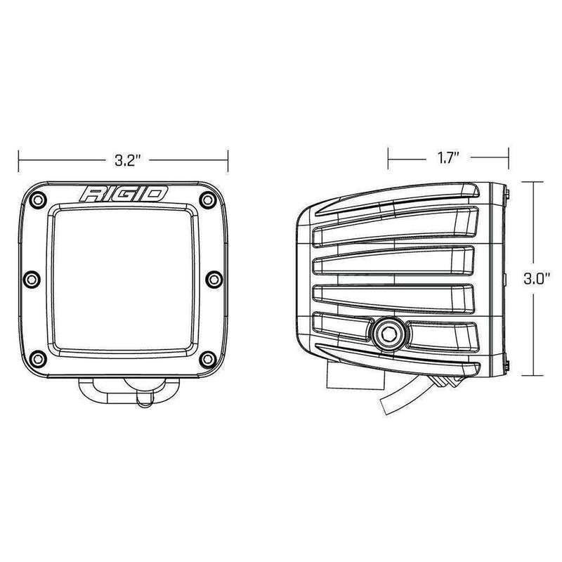 Load image into Gallery viewer, RIGID Industries D-Series LED SAE Fog Beam - Yellow/White - Set of 2 - Skoutley Outdoors LLC