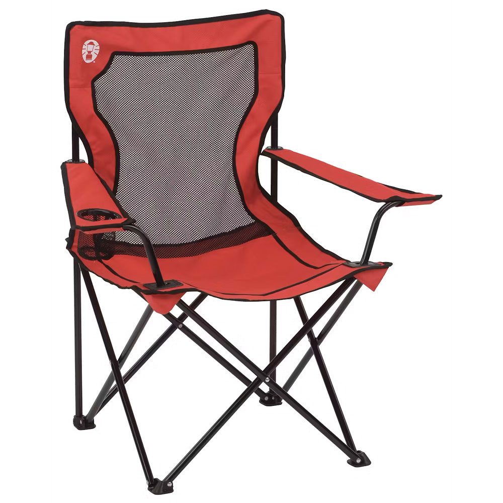 Coleman Broadband™ Mesh Quad Chair - Red - Skoutley Outdoors LLC
