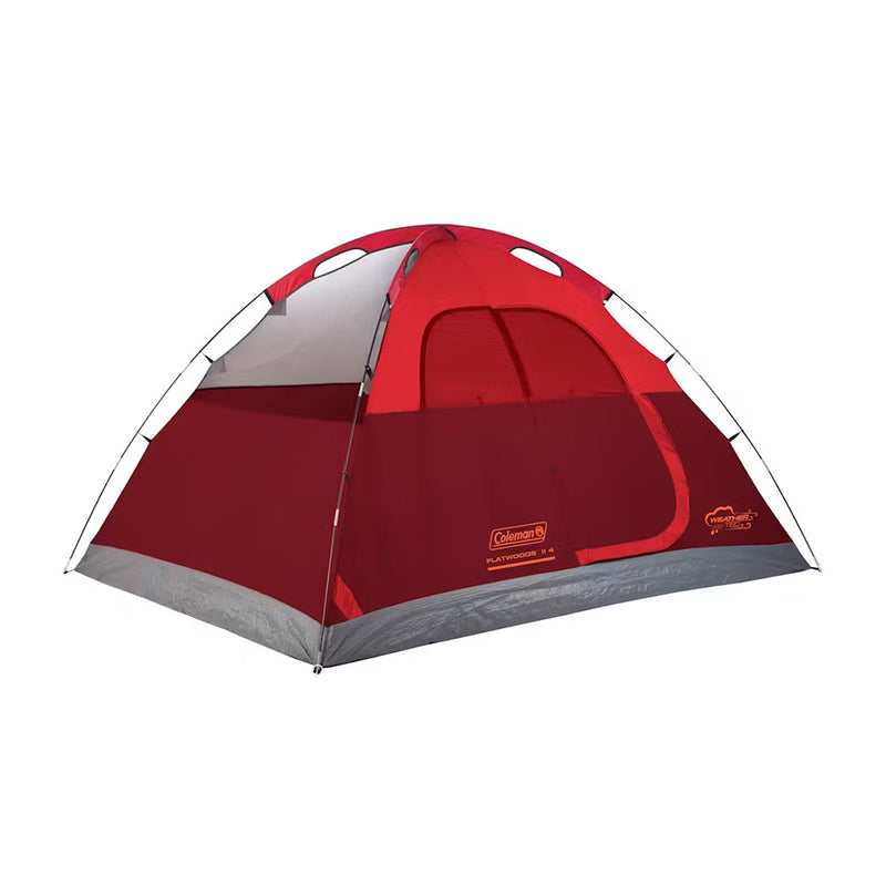 Load image into Gallery viewer, Coleman 4-Person Flatwoods II™ Lightweight Dome Camping Tent - Red - Skoutley Outdoors LLC