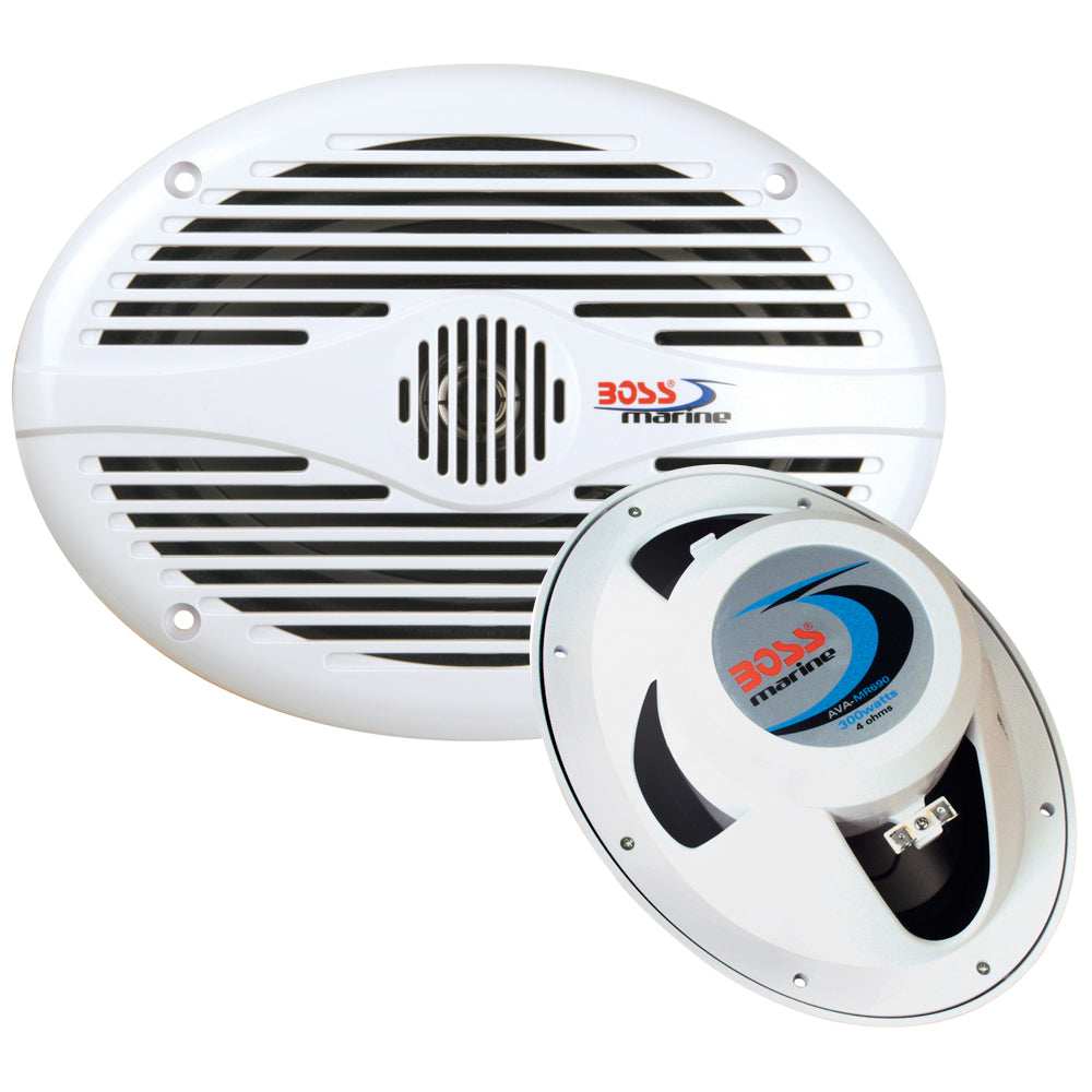Boss Audio 6"x 9" MR690 Oval Speakers - White - 350W - Skoutley Outdoors LLC
