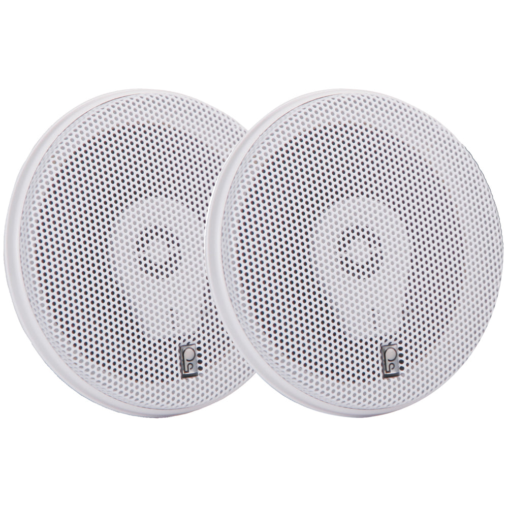 Poly-Planar MA-8505W 5" 200 Watt Titanium Series Speakers - White - Skoutley Outdoors LLC