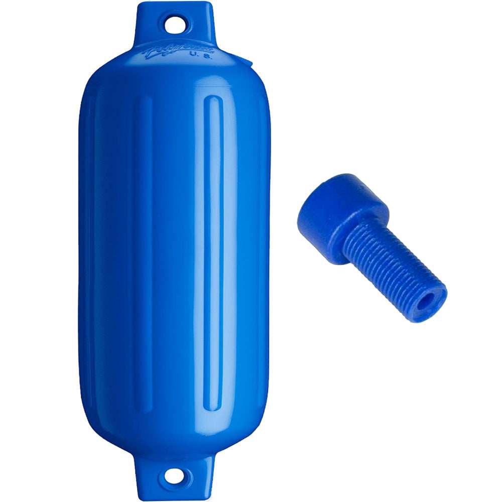 Polyform G-6 Twin Eye Fender 11" x 30" - Blue w/Adapter - Skoutley Outdoors LLC