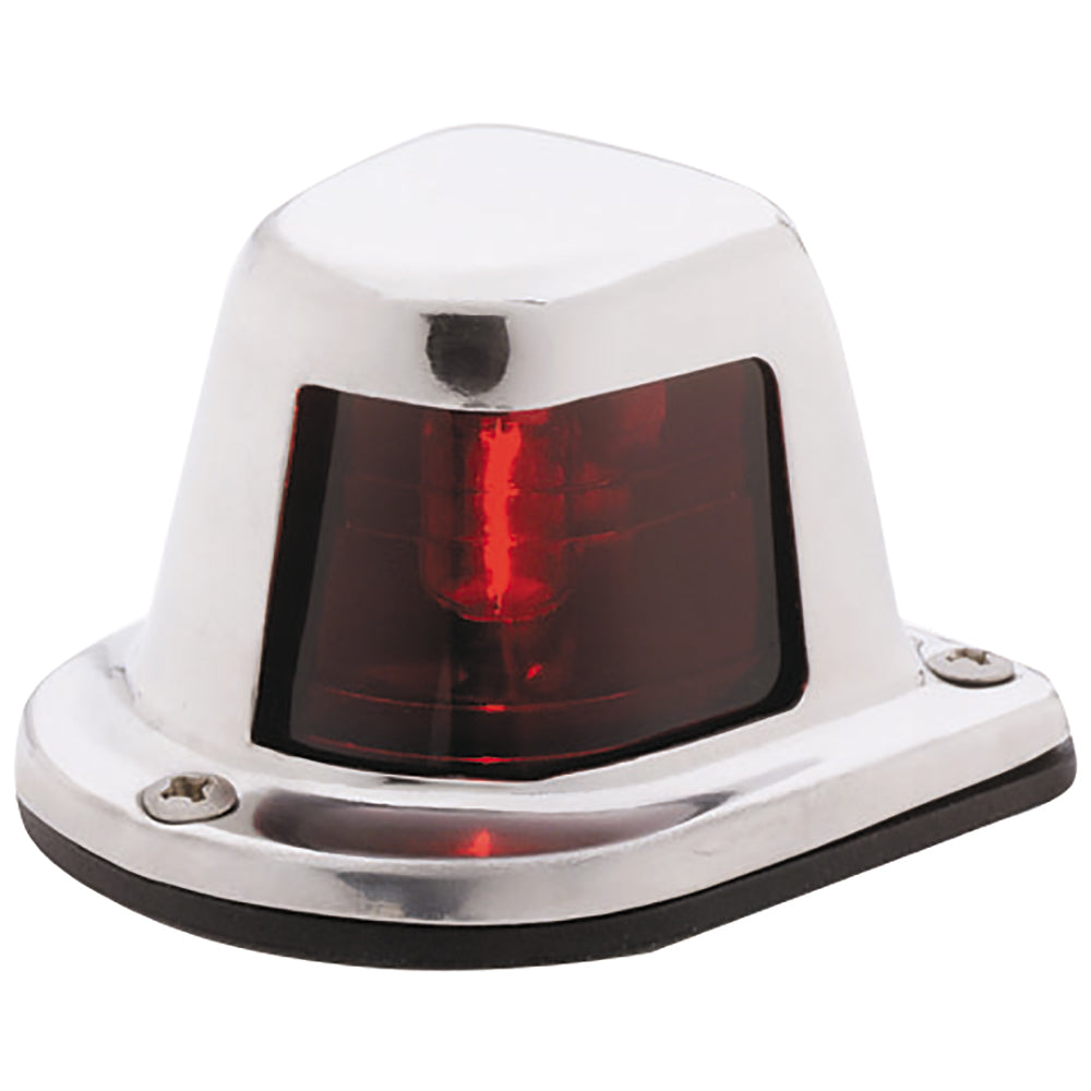Attwood 1-Mile Deck Mount, Red Sidelight - 12V - Stainless Steel Housing - Skoutley Outdoors LLC