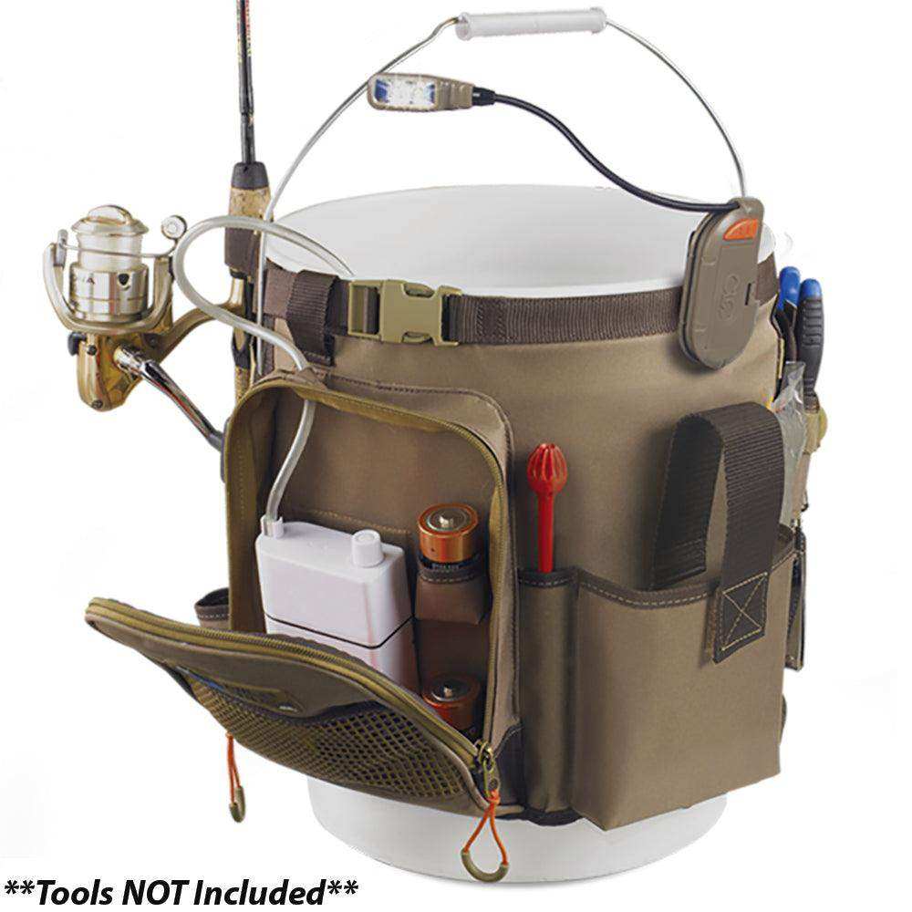 Wild River RIGGER 5 Gallon Bucket Organizer w/Light, Plier Holder & Retractable Lanyard - Skoutley Outdoors LLC