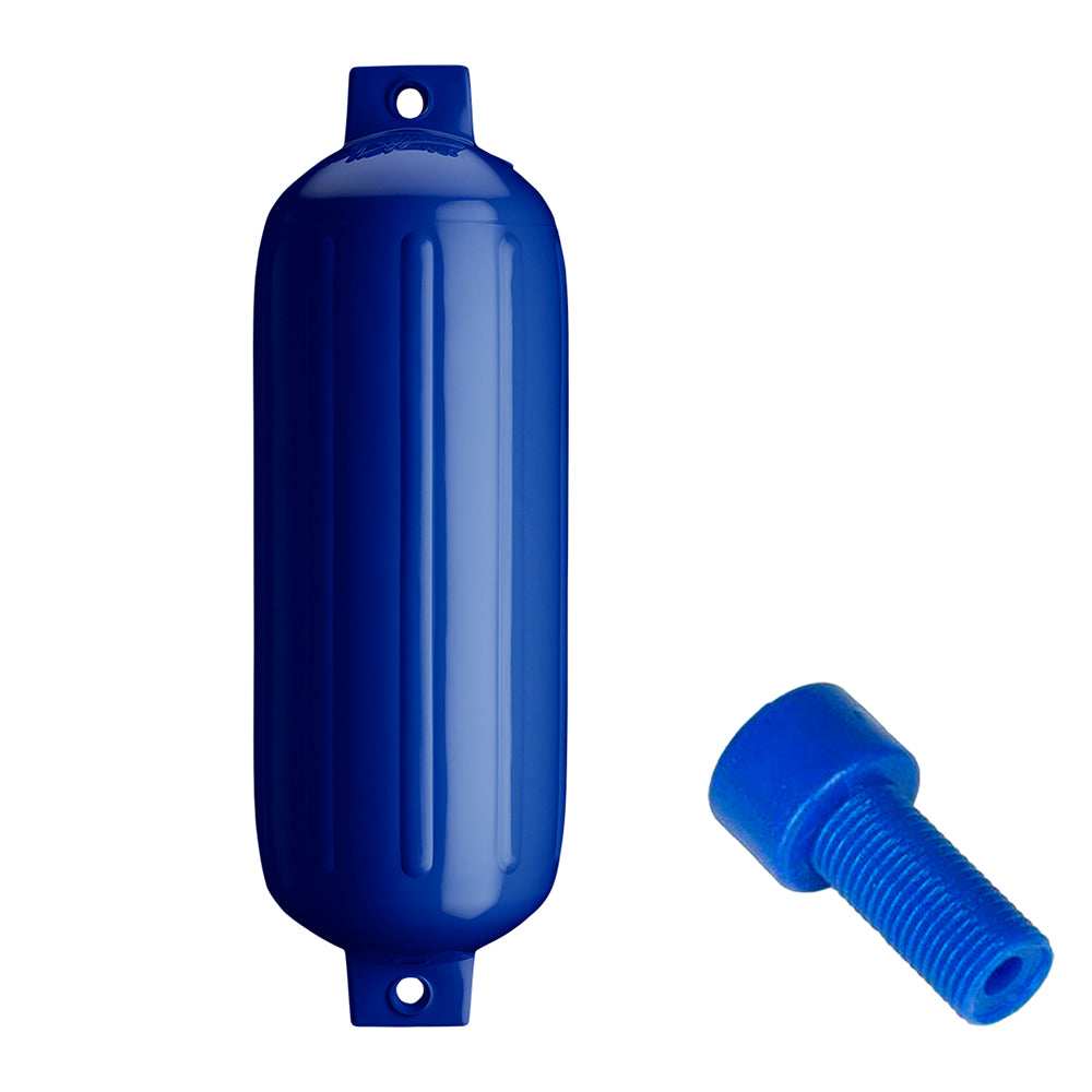 Polyform G-5 Twin Eye Fender 8.8" x 26.8" - Cobalt Blue w/Adapter - Skoutley Outdoors LLC