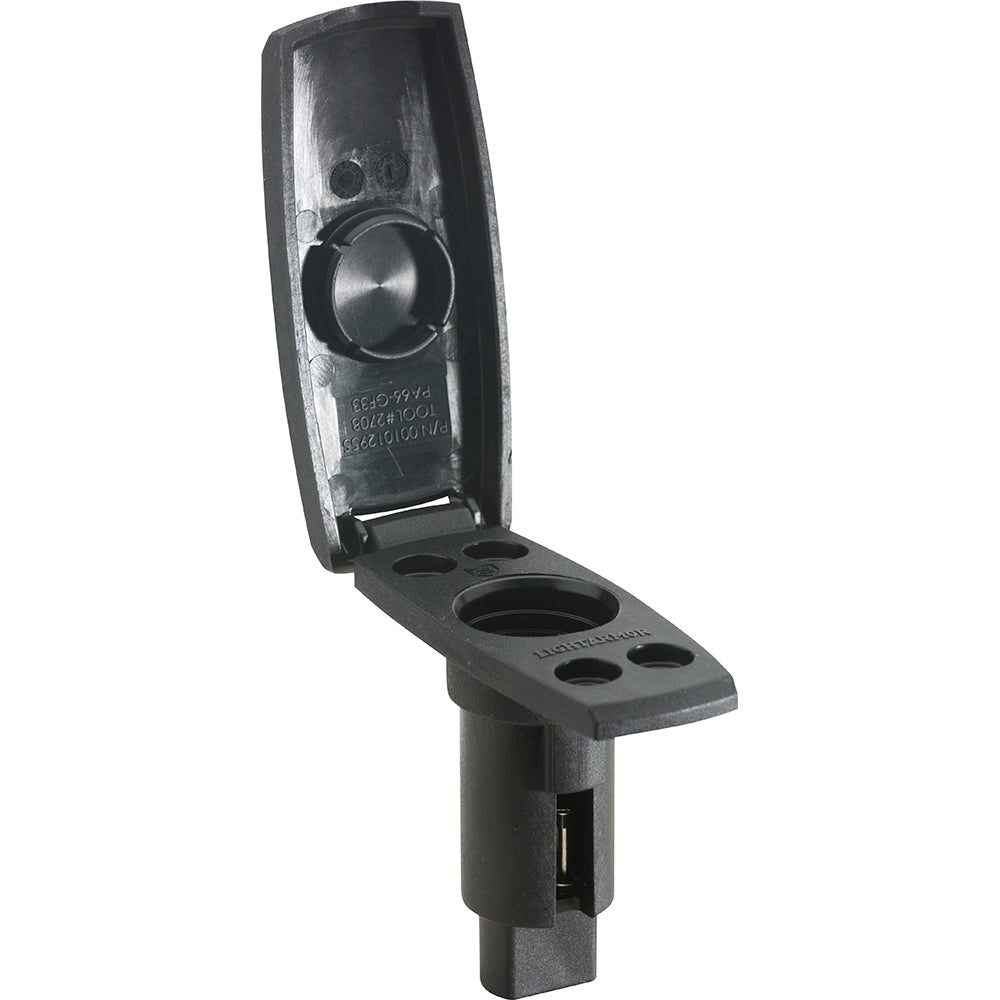 Attwood LightArmor Plug-In Base - 2 Pin - Black - Rectangle - Skoutley Outdoors LLC