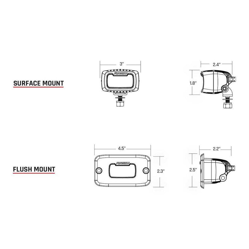 Load image into Gallery viewer, RIGID Industries SR-M Series Pro Diffused Flush Mount - Black - Skoutley Outdoors LLC