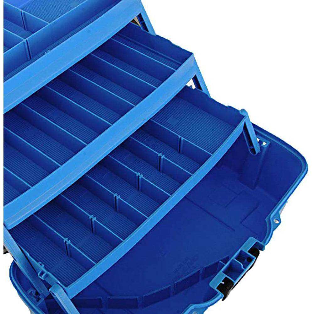 Plano 3-Tray Tackle Box w/Dual Top Access - Smoke & Bright Blue - Skoutley Outdoors LLC