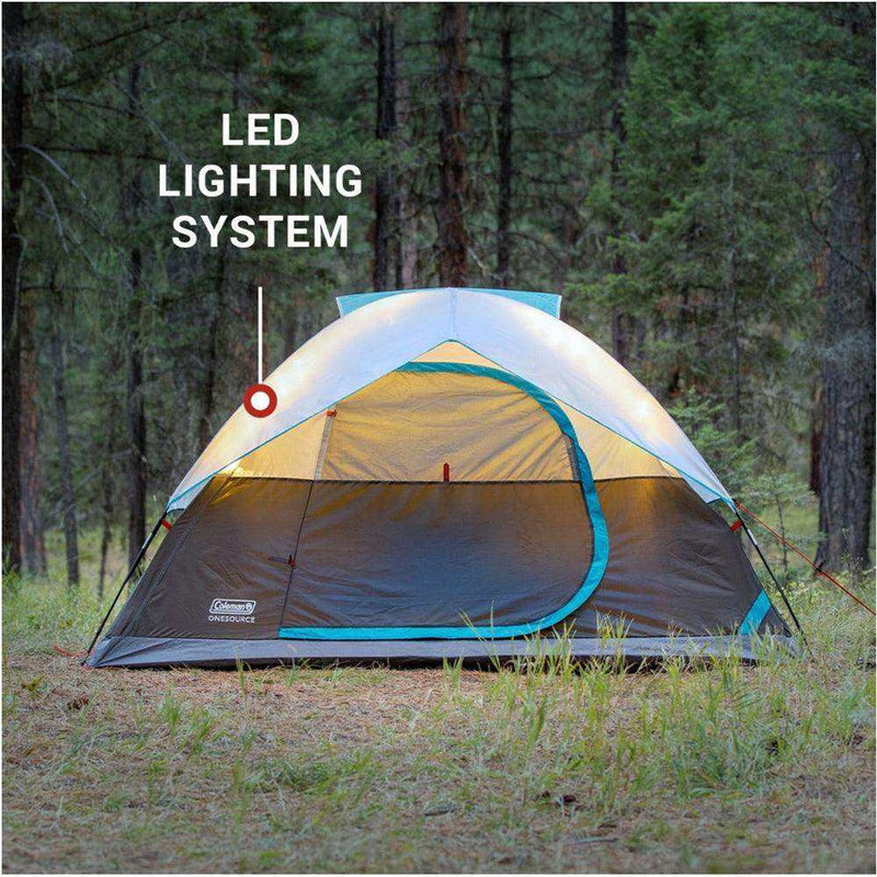 Load image into Gallery viewer, Coleman OneSource Rechargeable 4-Person Camping Dome Tent w/Airflow System & LED Lighting - Skoutley Outdoors LLC