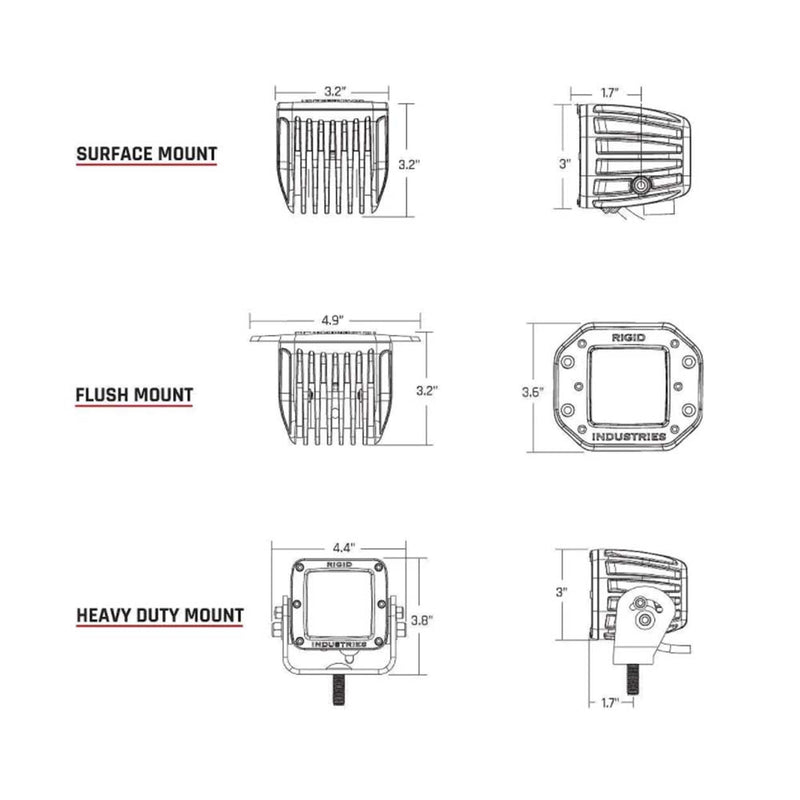 Load image into Gallery viewer, RIGID Industries D-Series Pro Dually Spot Surface Mount Pair - Midnight Edition